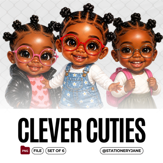 Clever Cuties Clipart Bundle | Set of 6