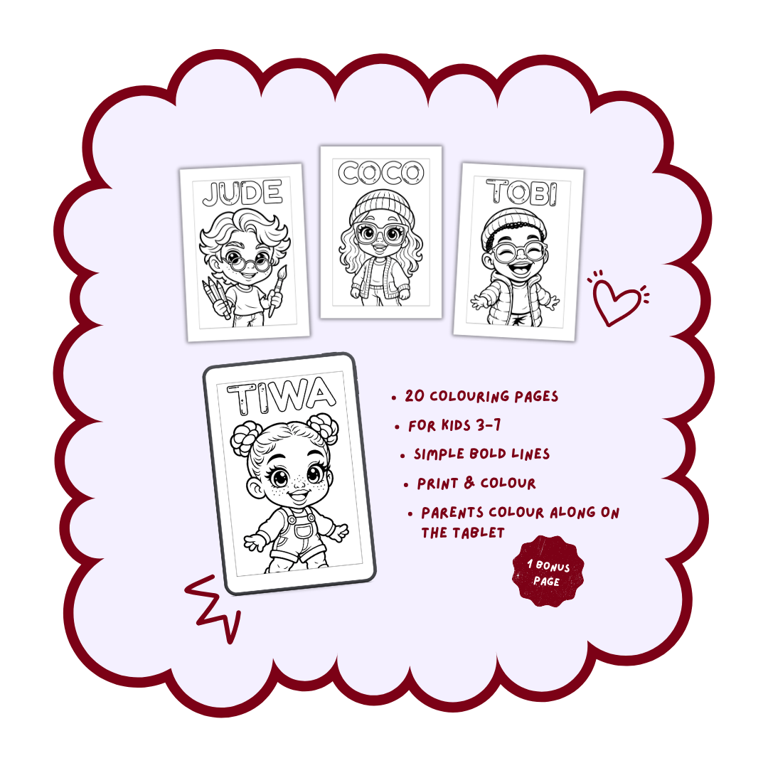 Lil Beanie Boy & Friends, Meet the Crew | Printable Colouring Book