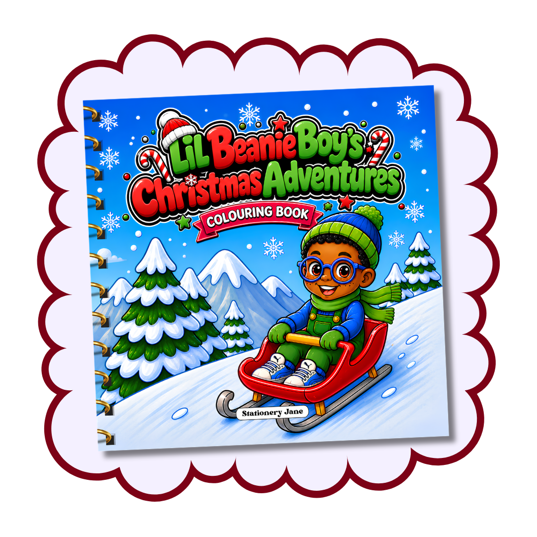 Lil Beanie Boy Christmas Adventure | Printable Colouring Book