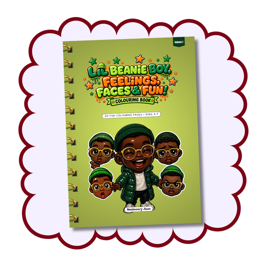 Lil Beanie Boy, Feelings, Faces & Fun | Printable Colouring Book