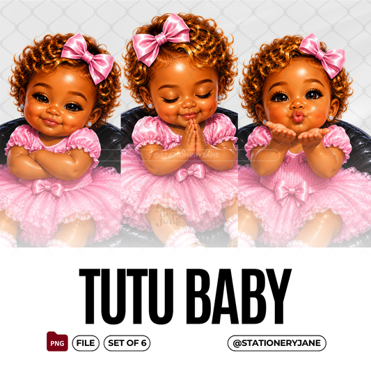 Tutu Baby Clipart Bundle | Set of 6